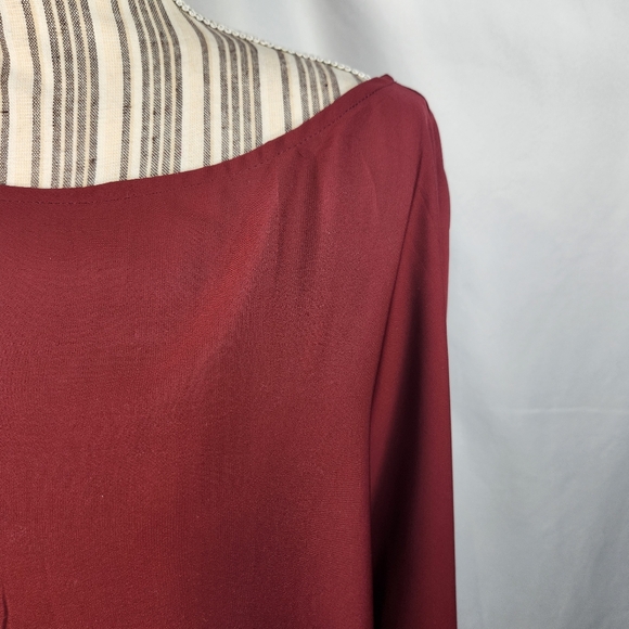 VIMPUNEC Maroon Oversized Cape Style Top Size Medium - Picture 3 of 11